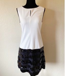 Impeccable Pig white and black dress